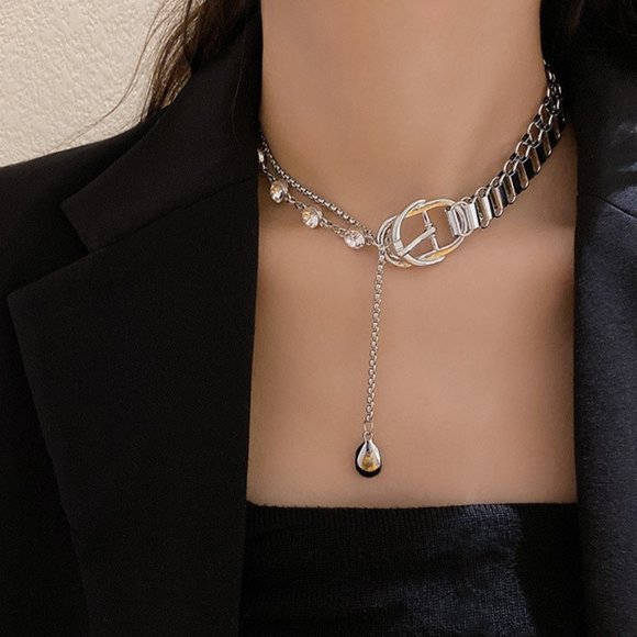 Jewelry - Crystal Belt Choker Necklace